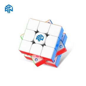 간즈 자기부양 간큐브 간356 마그레브 3X3X3 마그네틱 자석 스피드 큐브, 스티커리스, 1개