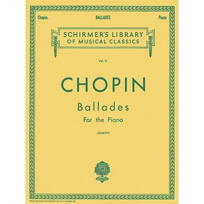 Chopin - Ballades 쇼팽 - 발라드 피아노 악보집 Schime 셔머