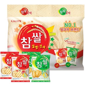 크라운 참쌀 설병 128g x 2p + 선과 115g x 2p