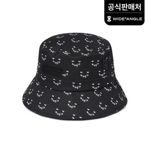 와이드앵글 공식 여성 WG 시즌 패턴 버킷햇 WWU23C06Z1 (정상가:79 000), Black, 1개