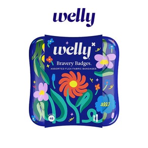 Welly 웰리 밴드 원더랜드 꽃무늬 밴드 48개입