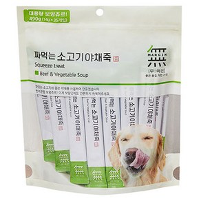 바우와우 무마진 짜먹는 보양간식 35P 강아지츄르 삼계탕죽/황태연어죽/소고기야채죽