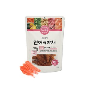 후코홀릭 강아지 건조간식, 연어와야채, 120g, 2개