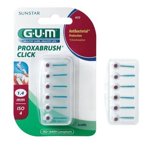 GUM 검 프록사브러쉬 치간칫솔 리필 622 6개입