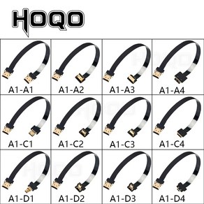 이어폰분배기 호환 HDMI 리본 케이블 FPV HDMI FFC 90 도 미니 마이크로 HDMI-표준 PCB 커넥터 20 핀 fpv 5cm, 10CM_A1-C3