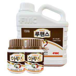 [농사마트] 아쿠도 100ml x 2병 루핸스 2L x 1병 세트 FMC코리아 사은품 계량컵, 1세트, 2.2L