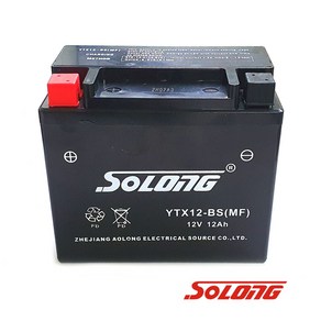 소롱배터리 BMW F800GS 용-소롱배터리YTX12-BS(12V12A) SOLONG밧데리, 1개