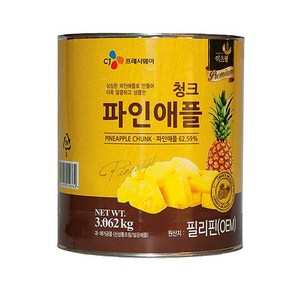 이츠웰 프리미엄 파인애플 청크 3kg, 4개, 3.062kg