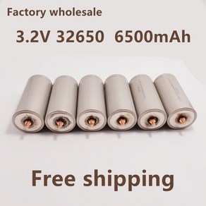 인산철배터리 100% 정품 32650 충전식 배터리 전문 리튬 철 인산염 전원 나사 포함 6500mAh 3.2V lifep