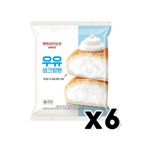 브레디크 우유생크림빵 간식베이커리 135g x 6개입