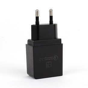 클리픽 휴대폰 USB 18W 고속 충전기, 블랙, 1개