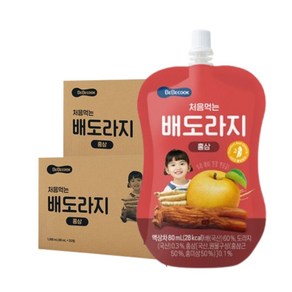 베베쿡 처음먹는 배도라지홍삼 2BOX (40팩), 80ml, 40개