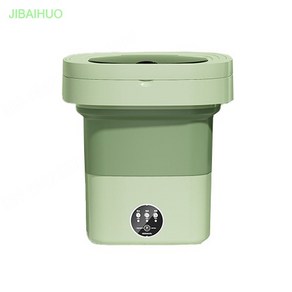 JIBAIHUO 8.5L 휴대용 세탁 탈수 일체형 미니세탁기 접이식 초미니 휴대용 여행용