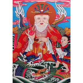 옥황상제 종교 탱화 비즈 보석십자수 행운과 번영을 불러오는 구슬십자수, 70x100cm, 1개