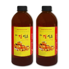 [향토농산] 파인애플식초 감식초 바나나 식초 자연발효식초1000ml, 03.감식초 1000ml×2개, 2개, 1000ml