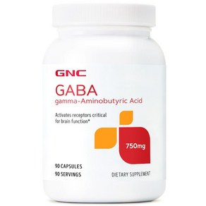 GNC 가바 GABA 아미노산 750mg 90캡슐, 1개