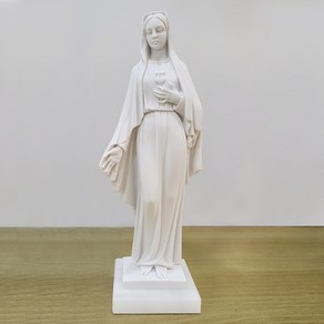 이탈리아 수입 천연대리석 성모성심 성모상 천주교용품, 소 26cm, 1개