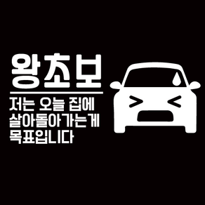 서울3000 초보운전 스티커 왕초보, A. 살아돌아, 야간반사, 1개