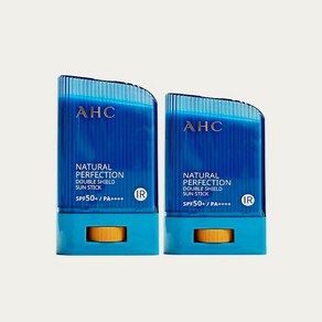 AHC 내추럴 퍼펙션 더블 쉴드 선스틱 22g+14g 골프 물놀이 워터프루프 선스틱, 36g, 1세트