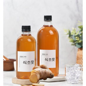 바른뜰 애사비 국내산 천연발효 수제식초 유기농 생강식초, 1개, 500ml