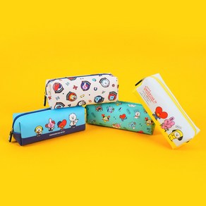 BT21 스퀘어 필통 캐릭터 방탄 봉제필통, 04.블루