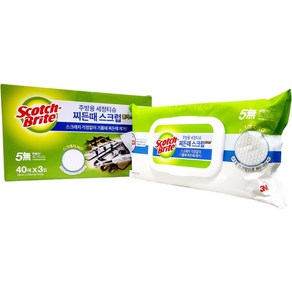 스카치브라이트 기름때 찌든때 제거 세정티슈 40매 X 3입, 3개