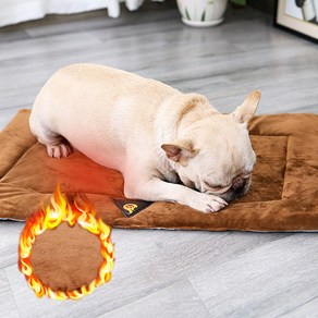 [아띠꼴로] 강아지 발열매트 고양이 온열 보온 겨울 매트 방석, 매트브라운, 1개