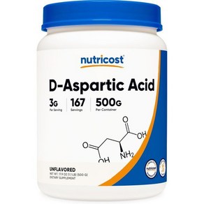 뉴트리코스트 Nutricost D-Aspartic Acid DAA Powder 500G - DAA Supplement