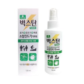 벅스탄 패밀리 스프레이 120ml 모기 벌레 기피제 진드기 퇴치, 4개