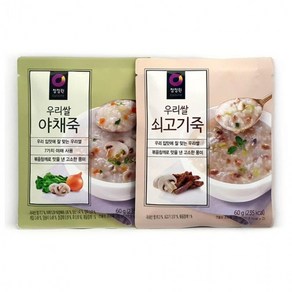 간편식싸 우리쌀 야채죽 쇠고기죽 60g 간편식품 쌀죽, 1개, 1개