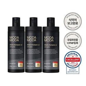 모다모다 제로 그레이 블랙 체인지 기능성샴푸, 100g, 3개