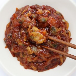 [여우마을 수제반찬] 촌스러운 양념조개젓갈 바지락조개젓, 1개, 500g