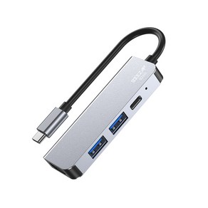 비잽 USB-C 4in1 멀티허브 100W HDMI 4K PD3.0 노트북 아이패드 맥북 BZ-H1, 그레이, 1개