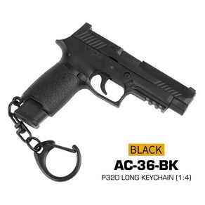 WS 시그 P320/M17 피스톨 키체인 1:4 AC-36, 블랙, 1개