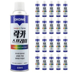 오공 스프레이페인트 DIY 도색 도장 락카 1박스 20개입