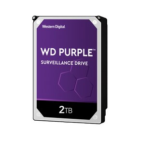 [웨스턴디지털] WD23PURZ 2TB 웬디 퍼플 WD PURPLE CCTV전용 HDD, 1개