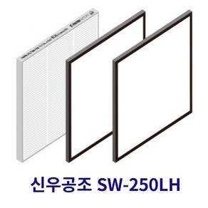 [호환] 신우공조 SW-250LH 전열교환기 아파트환기 시스템 필터, 헤파필터1+프리필터2매, 1개