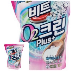 큐모아리빙 비트 O2 크린 플러스 1.4KG 파우치 강력한세척 세탁가루세제 가루세탁세제 가루세제