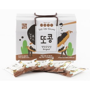 청보마을 또콩 생청국장알 검은콩100%/ 15g x 30봉입/ TV홈쇼핑 10 000박스 판매달성/무당 무염 고단백 고칼슘