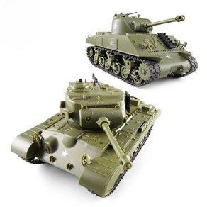 헝롱 무선 RC 탱크 M26 퍼싱 M4A3 셔먼 1/30 전차