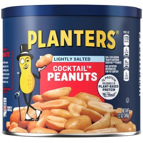 Plantes Lightly Salted Cocktail Peanuts (12 oz Caniste), 1개, 340g