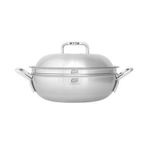 AMT 샤프 시리즈 파티웍 32cm 몸체 뚜껑 찜기, 1세트