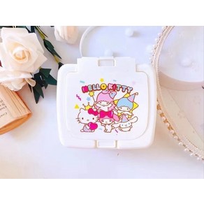 산리오 도시락통 시나모롤 마이멜로디 쿠로미 도시락통 소풍 13cm sanios 만화 kawaii 키티 mymelody littletwinstas 데스크탑 스토리지 박스 코튼, 큰 컬렉션, 1개