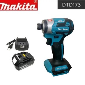 임펙드릴 임팩드라이버 충전드릴 전동 Makita 무선 스크루 DTD173 전기 도구 Ce, 1.With battey  미국, 1세트