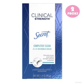 Secet Clinical Stength Completely Clean Deodoant 시크릿 클리닉 데오드란트 컴플리트클린 45g 2팩, 2개