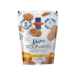 DAELMANS Stroopwafels 더치 와플 소프트 토스트 꿀 미니 사이즈 코셔 유제품 네덜란드산 정품 파우치 1개 150g(5.3온스)