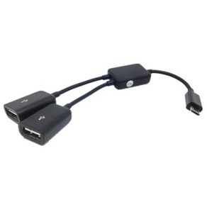 듀얼 마이크로 USB 2.0 OTG 포트 OTG 허브 호스트 어댑터 케이블 태블릿 PC 및 스마트폰용 마이크로 USB 수 커넥터 1PC, one 사이즈, 1개