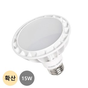 번개표 LED 파30 15W 확산형 주백색(아이보리색빛), 3개