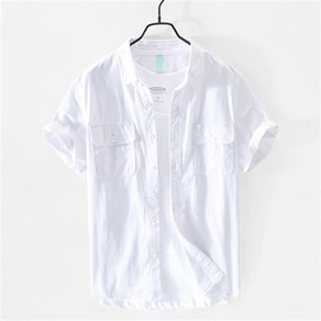 더클라워 인기신상 남성 여름 투포켓 솔리드 순면100 반팔 셔츠 남방~3XL