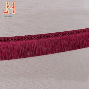폴리에스테르 실크 수염이 달린 레이스 창문 장식 멀티 컬러 핸드메이드 수술 커튼, 대추홍*1-9종(한장 12m), 1개